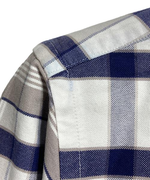 Thom Browne（トムブラウン）Thom Browne (トムブラウン) コットンチェックシャツ/Cotton Check Shirt グレー×ネイビー サイズ:1の古着・服飾アイテム