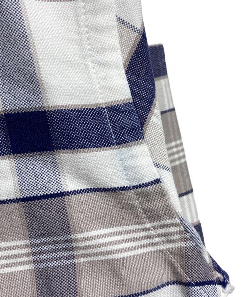 Thom Browne（トムブラウン）Thom Browne (トムブラウン) コットンチェックシャツ/Cotton Check Shirt グレー×ネイビー サイズ:1の古着・服飾アイテム