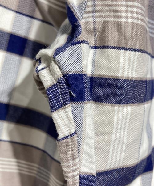 Thom Browne（トムブラウン）Thom Browne (トムブラウン) コットンチェックシャツ/Cotton Check Shirt グレー×ネイビー サイズ:1の古着・服飾アイテム