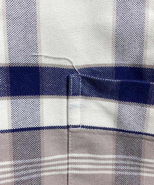 Thom Browne（トムブラウン）Thom Browne (トムブラウン) コットンチェックシャツ/Cotton Check Shirt グレー×ネイビー サイズ:1の古着・服飾アイテム