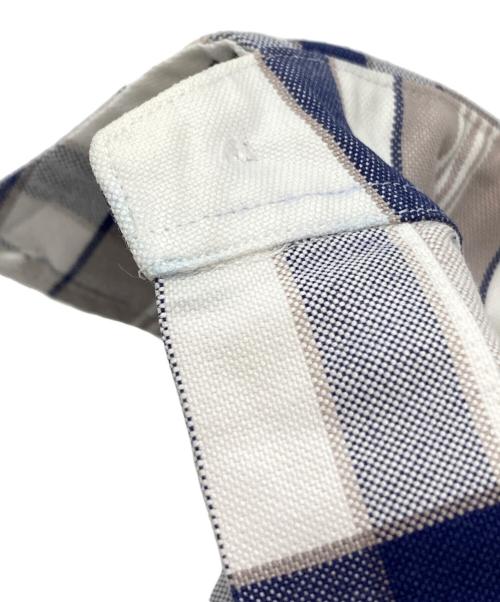Thom Browne（トムブラウン）Thom Browne (トムブラウン) コットンチェックシャツ/Cotton Check Shirt グレー×ネイビー サイズ:1の古着・服飾アイテム