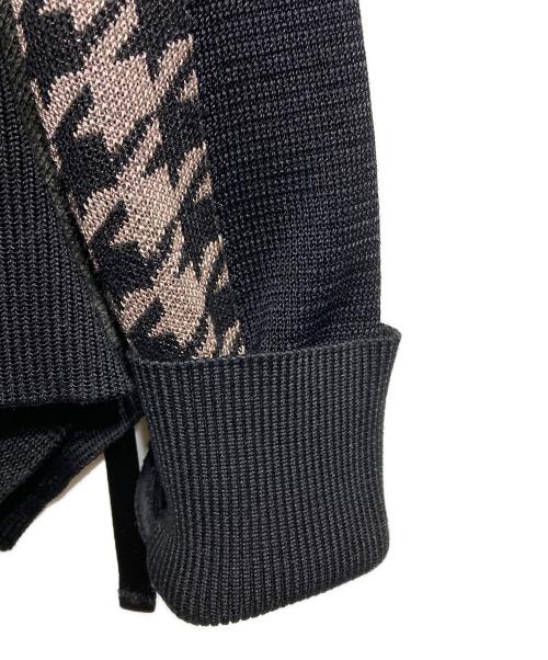 noir kei ninomiya（ノワール ケイ ニノミヤ）noir kei ninomiya (ノワール ケイ ニノミヤ) カラーブロックニット/Color-block knitwear ブラック×ベージュ サイズ:Sの古着・服飾アイテム