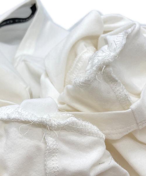 YOKO CHAN（ヨーコチャン）YOKO CHAN (ヨーコチャン) バックヘムフリル切替 クルーネックカットソー/Crew-neck cut-and-sew top ホワイト サイズ:40の古着・服飾アイテム