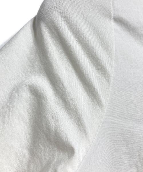 YOKO CHAN（ヨーコチャン）YOKO CHAN (ヨーコチャン) バックヘムフリル切替 クルーネックカットソー/Crew-neck cut-and-sew top ホワイト サイズ:40の古着・服飾アイテム