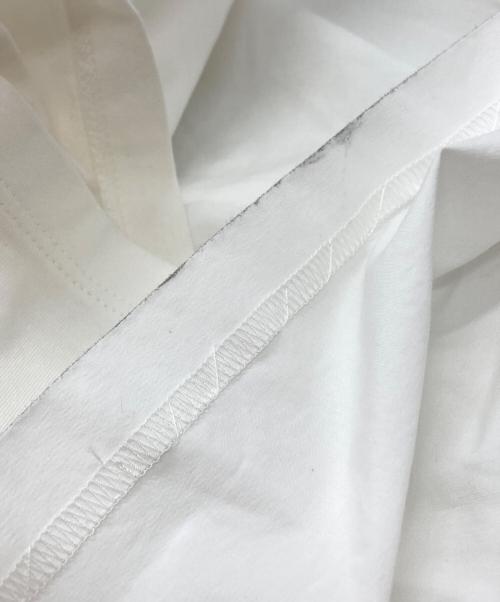 YOKO CHAN（ヨーコチャン）YOKO CHAN (ヨーコチャン) バックヘムフリル切替 クルーネックカットソー/Crew-neck cut-and-sew top ホワイト サイズ:40の古着・服飾アイテム