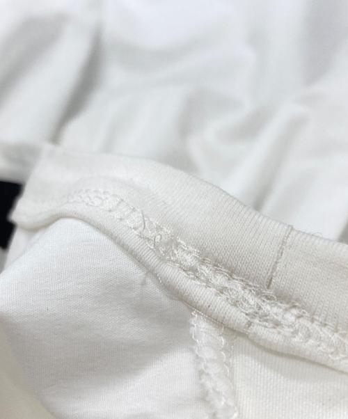 YOKO CHAN（ヨーコチャン）YOKO CHAN (ヨーコチャン) バックヘムフリル切替 クルーネックカットソー/Crew-neck cut-and-sew top ホワイト サイズ:40の古着・服飾アイテム