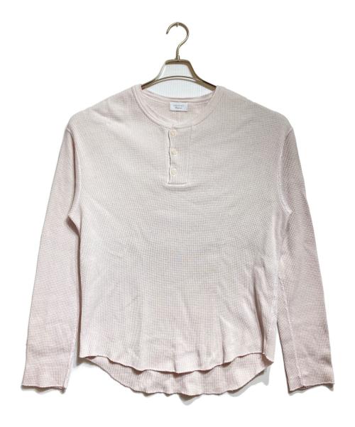 UNUSED（アンユーズド）UNUSED (アンユーズド) LONG SLEEVE HENRY WAFFLE T-SHIRT ピンク サイズ:3の古着・服飾アイテム
