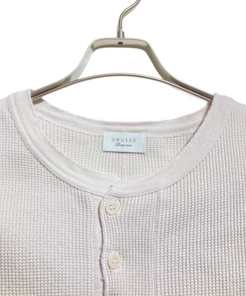UNUSED（アンユーズド）UNUSED (アンユーズド) LONG SLEEVE HENRY WAFFLE T-SHIRT ピンク サイズ:3の古着・服飾アイテム