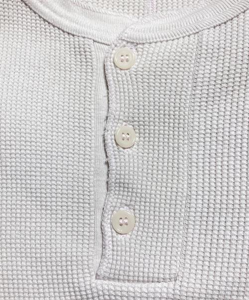 UNUSED（アンユーズド）UNUSED (アンユーズド) LONG SLEEVE HENRY WAFFLE T-SHIRT ピンク サイズ:3の古着・服飾アイテム