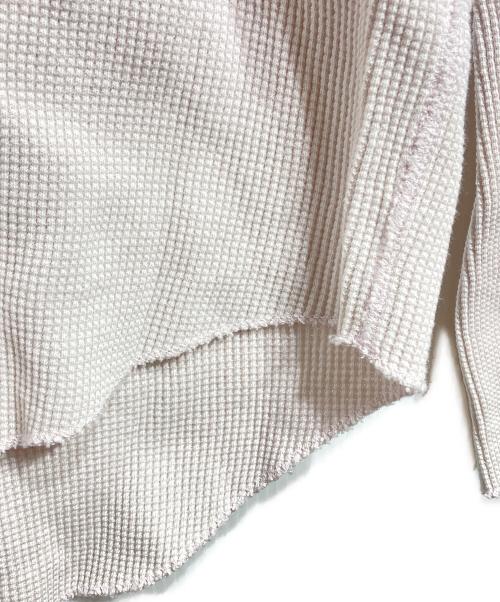 UNUSED（アンユーズド）UNUSED (アンユーズド) LONG SLEEVE HENRY WAFFLE T-SHIRT ピンク サイズ:3の古着・服飾アイテム