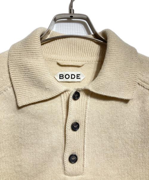 BODE（ボーディ）BODE (ボーディ) MANHATTAN POLO ウール ニットポロシャツ/Wool knit polo shirt ベージュ サイズ:Mの古着・服飾アイテム