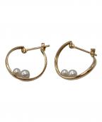 NOIR DE PUPEEノワール・ド・プペ）の古着「パールピアス/Pearl earrings」｜ゴールド
