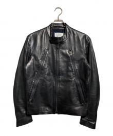Maison Margiela（メゾンマルジェラ）の古着「5ZIPライダースジャケット（八の字ライダース）」｜ブラック