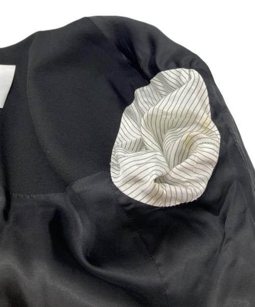 patou（パトゥ）Patou (パトゥ) 金釦ノーカラーダブルジャケット ブラック サイズ:34の古着・服飾アイテム