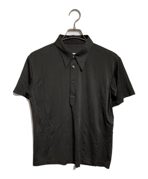 Maison Margiela 1 10（メゾン マルジェラ）Maison Margiela 1 10 (メゾン マルジェラ) ビスコースポロシャツ/Viscose polo shirt ブラック サイズ:Sの古着・服飾アイテム