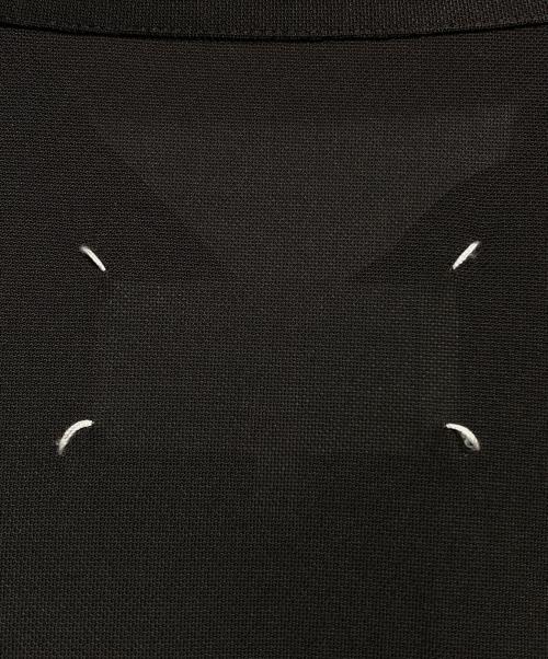Maison Margiela 1 10（メゾン マルジェラ）Maison Margiela 1 10 (メゾン マルジェラ) ビスコースポロシャツ/Viscose polo shirt ブラック サイズ:Sの古着・服飾アイテム