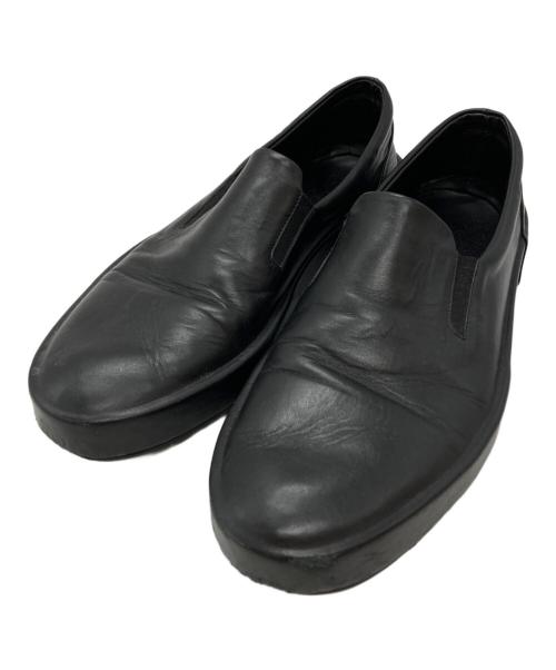 JIL SANDER（ジルサンダー）JIL SANDER (ジルサンダー) レザースリッポンスニーカー/Leather slip-on sneakers ブラック サイズ:40の古着・服飾アイテム