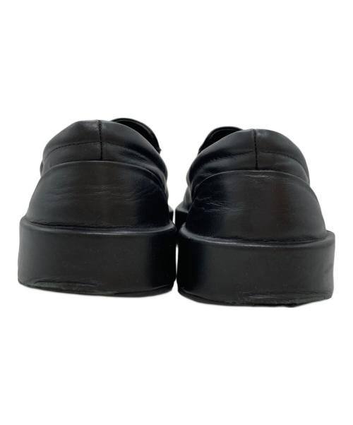 JIL SANDER（ジルサンダー）JIL SANDER (ジルサンダー) レザースリッポンスニーカー/Leather slip-on sneakers ブラック サイズ:40の古着・服飾アイテム