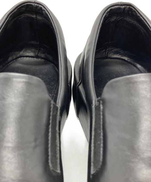 JIL SANDER（ジルサンダー）JIL SANDER (ジルサンダー) レザースリッポンスニーカー/Leather slip-on sneakers ブラック サイズ:40の古着・服飾アイテム