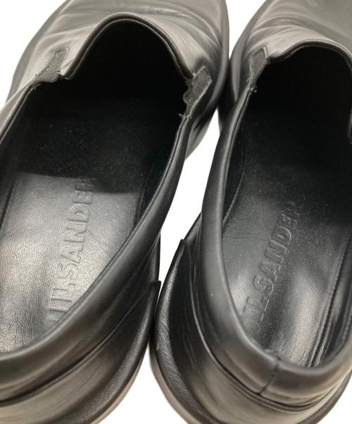 JIL SANDER（ジルサンダー）JIL SANDER (ジルサンダー) レザースリッポンスニーカー/Leather slip-on sneakers ブラック サイズ:40の古着・服飾アイテム
