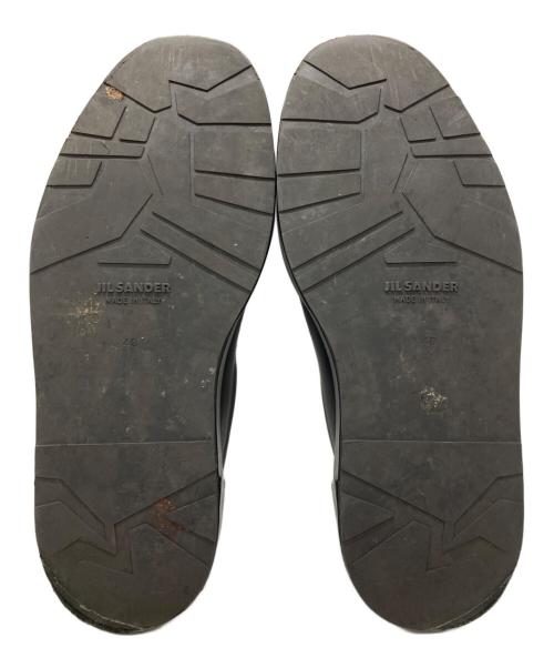 JIL SANDER（ジルサンダー）JIL SANDER (ジルサンダー) レザースリッポンスニーカー/Leather slip-on sneakers ブラック サイズ:40の古着・服飾アイテム