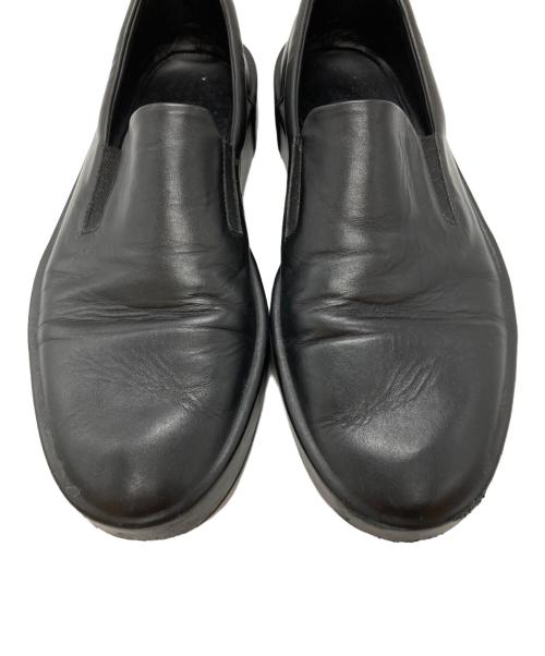 JIL SANDER（ジルサンダー）JIL SANDER (ジルサンダー) レザースリッポンスニーカー/Leather slip-on sneakers ブラック サイズ:40の古着・服飾アイテム