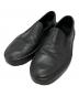 JIL SANDER（ジルサンダー）の古着「レザースリッポンスニーカー/Leather slip-on sneakers」｜ブラック