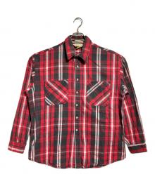 ST JOHN'S BAY（セントジョンズベイ）の古着「80'S USA製チェックネルシャツ/ 1980s USA-made plaid flannel shirt」｜レッド×グレー