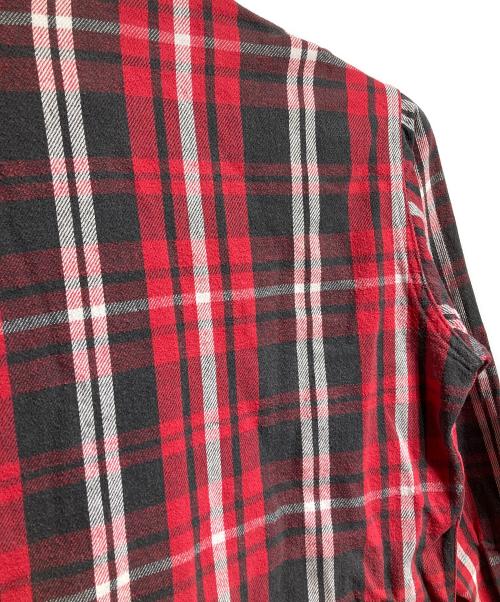 ST JOHN'S BAY（セントジョンズベイ）ST JOHN'S BAY (セントジョンズベイ) 80'S USA製チェックネルシャツ/ 1980s USA-made plaid flannel shirt レッド×グレー サイズ:XLの古着・服飾アイテム