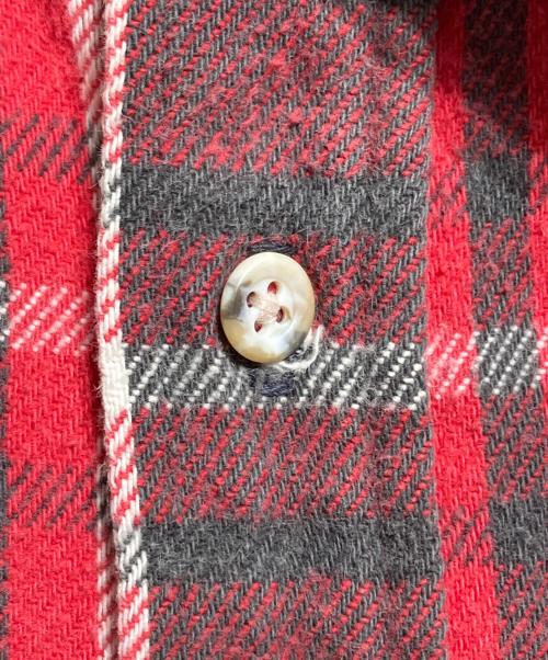 ST JOHN'S BAY（セントジョンズベイ）ST JOHN'S BAY (セントジョンズベイ) 80'S USA製チェックネルシャツ/ 1980s USA-made plaid flannel shirt レッド×グレー サイズ:XLの古着・服飾アイテム