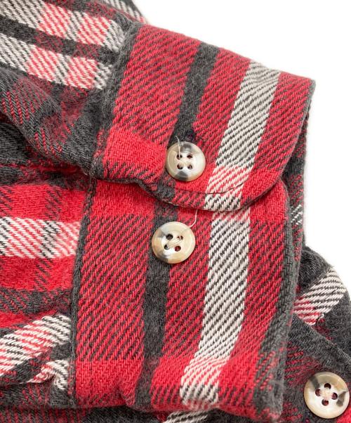 ST JOHN'S BAY（セントジョンズベイ）ST JOHN'S BAY (セントジョンズベイ) 80'S USA製チェックネルシャツ/ 1980s USA-made plaid flannel shirt レッド×グレー サイズ:XLの古着・服飾アイテム