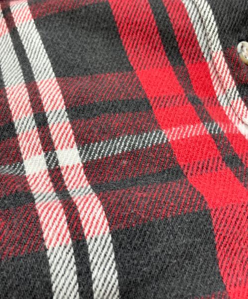 ST JOHN'S BAY（セントジョンズベイ）ST JOHN'S BAY (セントジョンズベイ) 80'S USA製チェックネルシャツ/ 1980s USA-made plaid flannel shirt レッド×グレー サイズ:XLの古着・服飾アイテム