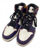 NIKE SBナイキエスビー）の古着「AIR JORDAN 1 HIGH OG DEFIANT LA TO CHICAGO/エア ジョーダン 1 ハイ OG ディファイアント LA TO CHICAGO」｜ホワイト×パープル