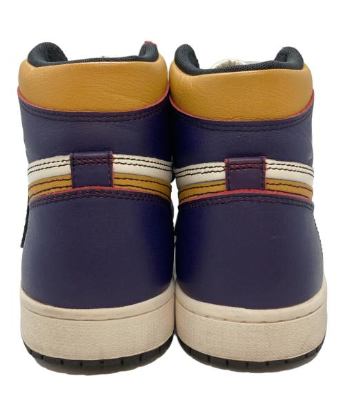 NIKE SB（ナイキエスビー）NIKE SB (ナイキエスビー) AIR JORDAN 1 HIGH OG DEFIANT LA TO CHICAGO/エア ジョーダン 1 ハイ OG ディファイアント LA TO CHICAGO ホワイト×パープル サイズ:26.5㎝の古着・服飾アイテム