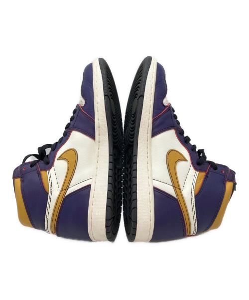 NIKE SB（ナイキエスビー）NIKE SB (ナイキエスビー) AIR JORDAN 1 HIGH OG DEFIANT LA TO CHICAGO/エア ジョーダン 1 ハイ OG ディファイアント LA TO CHICAGO ホワイト×パープル サイズ:26.5㎝の古着・服飾アイテム