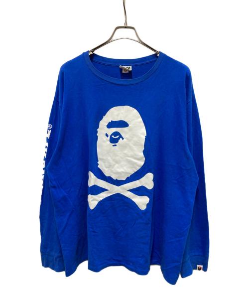 A BATHING APE（アベイシングエイプ）A BATHING APE (アベイシングエイプ) ロングスリーブカットソー ブルー サイズ:2XLの古着・服飾アイテム