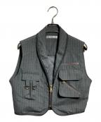 AKIKOAOKIアキコアオキ）の古着「ポケットショートベスト/Short Vest with Pockets」｜グレー