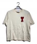 AMI PARISアミ パリス）の古着「ハートロゴTシャツ/Heart Logo T-Shirt」｜ベージュ