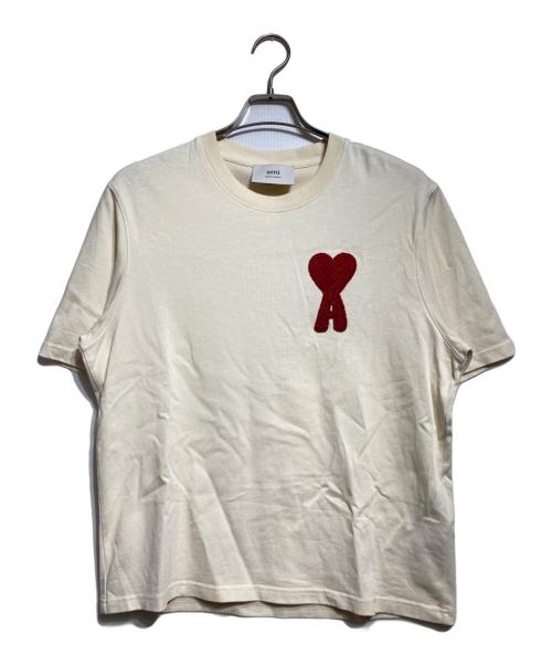AMI PARIS（アミ パリス）AMI PARIS (アミ パリス) ハートロゴTシャツ/Heart Logo T-Shirt ベージュ サイズ:XSの古着・服飾アイテム