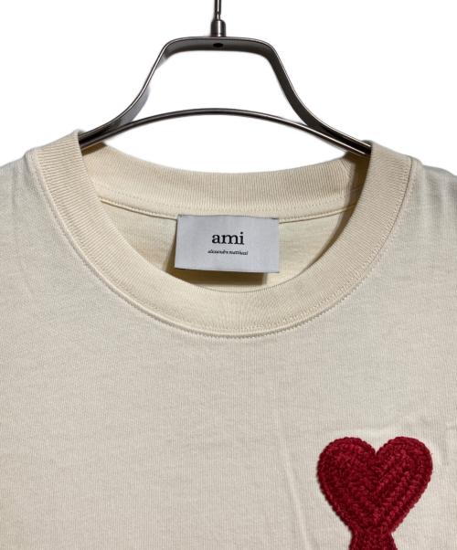 AMI PARIS（アミ パリス）AMI PARIS (アミ パリス) ハートロゴTシャツ/Heart Logo T-Shirt ベージュ サイズ:XSの古着・服飾アイテム