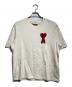 AMI PARIS（アミ パリス）の古着「ハートロゴTシャツ/Heart Logo T-Shirt」｜ベージュ