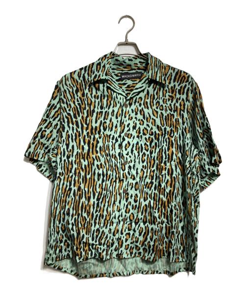WACKO MARIA（ワコマリア）WACKO MARIA (ワコマリア) LEOPARD HAWAIAN SHIRT TYPE-6 グリーン×ブラウン サイズ:Sの古着・服飾アイテム