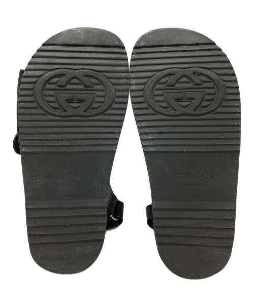 GUCCI（グッチ）GUCCI (グッチ) ミニダブルGサンダル/Mini Double G sandals ブラック サイズ:37・1/2の古着・服飾アイテム
