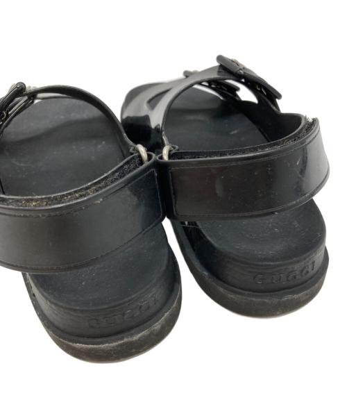 GUCCI（グッチ）GUCCI (グッチ) ミニダブルGサンダル/Mini Double G sandals ブラック サイズ:37・1/2の古着・服飾アイテム