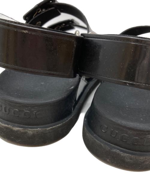 GUCCI（グッチ）GUCCI (グッチ) ミニダブルGサンダル/Mini Double G sandals ブラック サイズ:37・1/2の古着・服飾アイテム