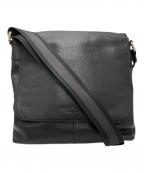 COACHコーチ）の古着「レザーショルダーバッグ/Leather shoulder bag」｜ブラック