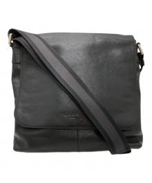 COACH（コーチ）の古着「レザーショルダーバッグ/Leather shoulder bag」｜ブラック