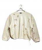 THUG CLUBサグ クラブ）の古着「War Victim Sweatshirt / 戦争被害者スウェットシャツ」｜ホワイト