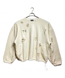 THUG CLUB（サグ クラブ）の古着「War Victim Sweatshirt / 戦争被害者スウェットシャツ」｜ホワイト