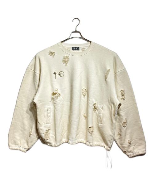 THUG CLUB（サグ クラブ）THUG CLUB (サグ クラブ) War Victim Sweatshirt / 戦争被害者スウェットシャツ ホワイト サイズ:4の古着・服飾アイテム
